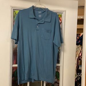 Pocket polo light blue